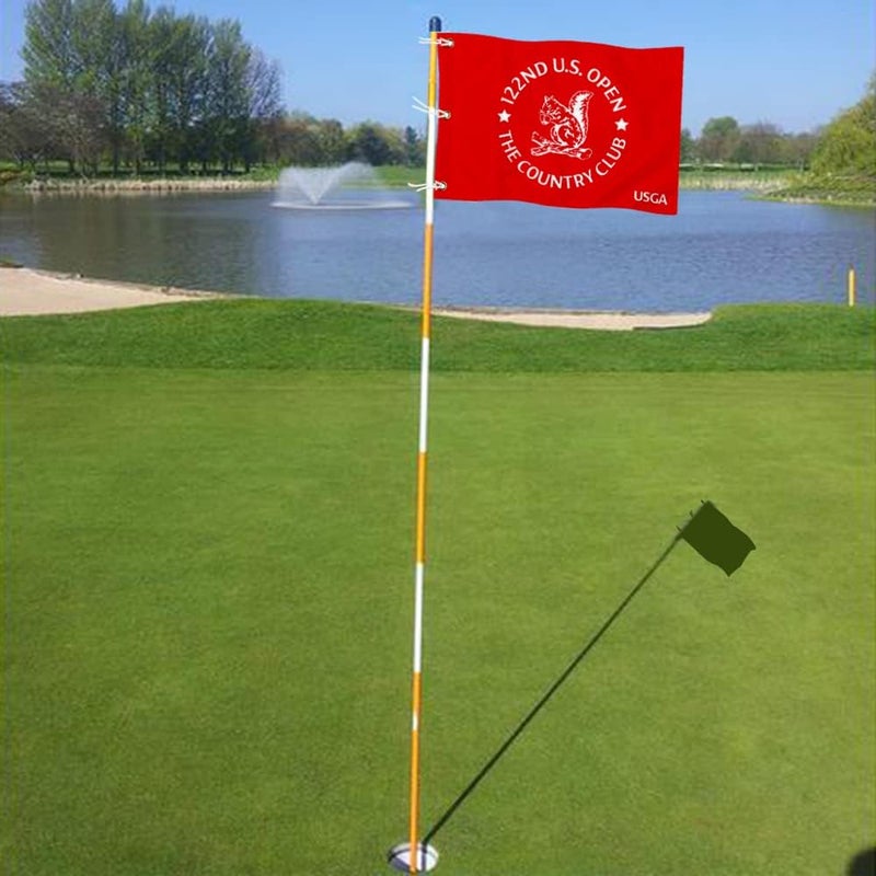 2BUT Red USGA Golf Pin Flag, 20" L x 13" H, Double-Sewn 600D Nylon, Miniature Pin Flag with Grommets, Perfect for Indoor/Outdoor/Backyard/Garden/Putting Green/Golf Training Course/Driving Range - Image 4